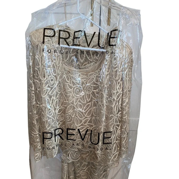 soulmates champagne Hand crafted silk ribbon beaded 3 Piece Evening Gown MOB MOG - Picture 6 of 16